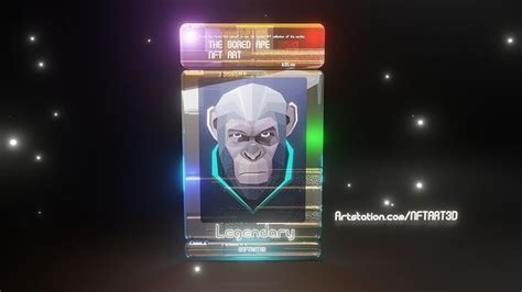 NFT Animated Collectible Card Blender Template 11 3D Model Animated