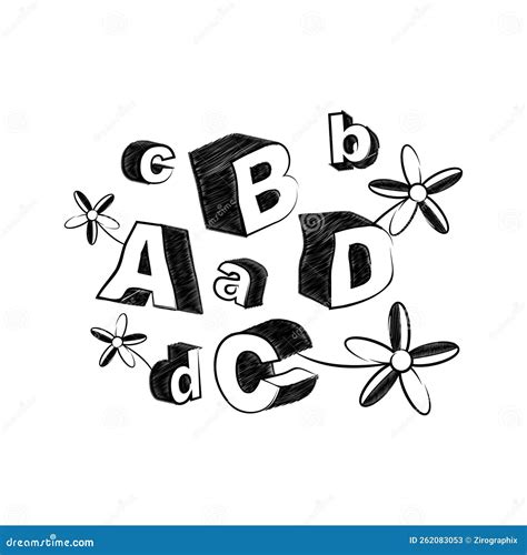 Artistic Alphabet Vector Art Design Stock Vector Illustration Of