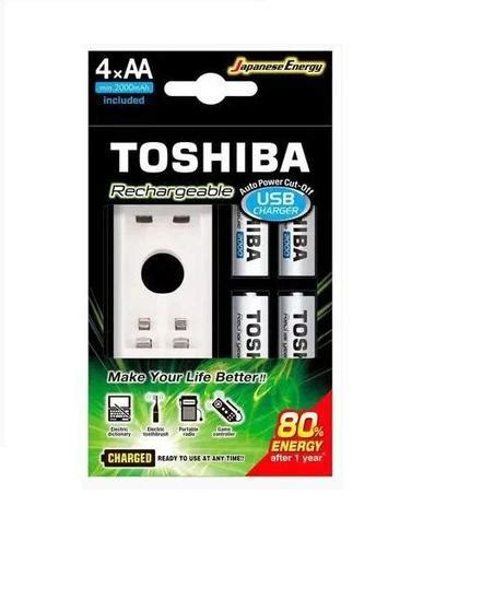 Carregador De Pilhas Tipo Aa Aaa Toshiba Pilhas Aa Mah