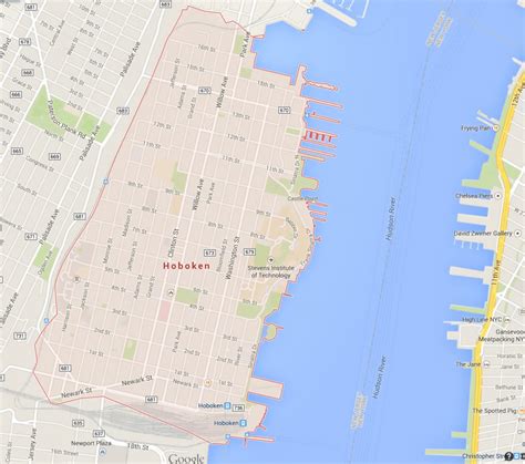 Hoboken New Jersey Map - United States