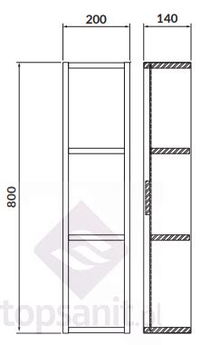 Cersanit Larga szafka modułowa otwarta górna 20cm kolor szary S932 096