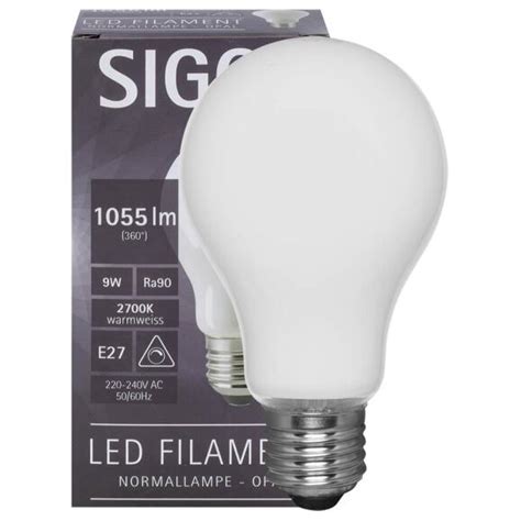 Led Filament Lampe Agl Form Opal E