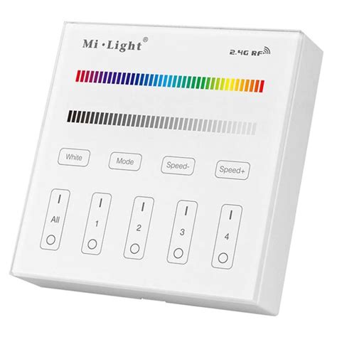 Milight RGB W LED Streifen Wand Touch Panel 4 Zonen Ledonline De