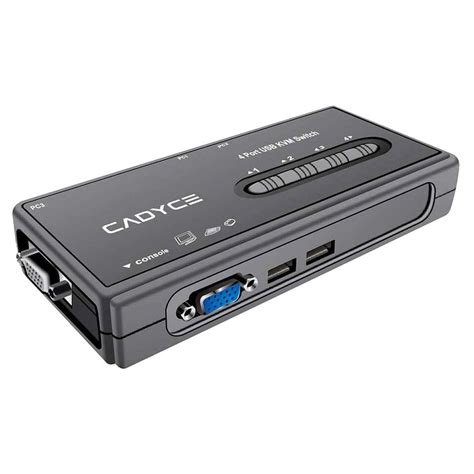 Buy Online Cadyce 4 Port Desktop Usb Kvm Switch Ca Uk400 Black In Uae