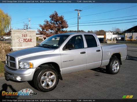 2002 Dodge Ram 1500 Slt Quad Cab 4x4 Bright Silver Metallic Dark