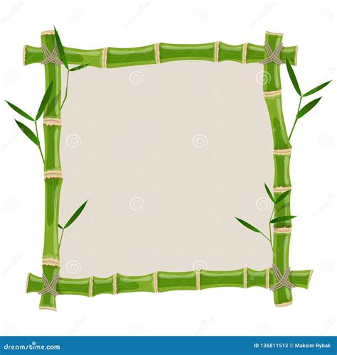 Green Bamboo Frame Stock Vector Illustration Of Summer 136811513