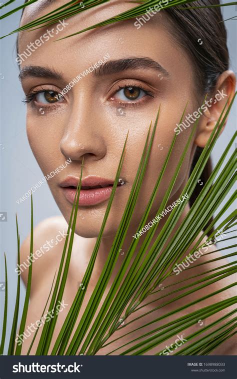Close Up Portrait Beautiful Girl Nude Make Up Stock Photo Shutterstock