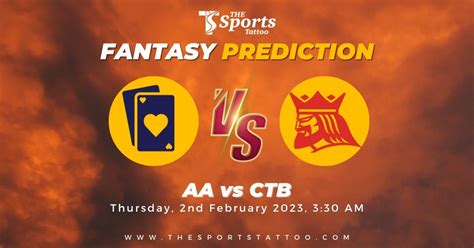 Aa Vs Ctb Dream Prediction Fantasy Cricket Tips Dream Team My