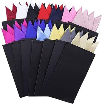 PreFolded Pocket Squares On Card For Men Polyester Suit Handkerchief 8