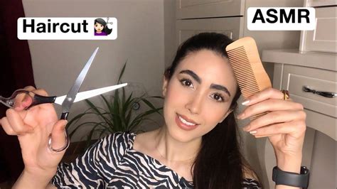 Asmr Giving You A Haircut Spraying Hair Brushing And Scissors Sounds