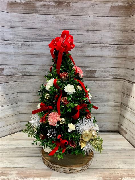 Boxwood Christmas Tree Florals By Steen