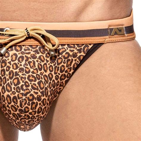 Bikini Badeslip F R Den Mann In Braunen Leoparden Look Mit Push Up Von Addicted
