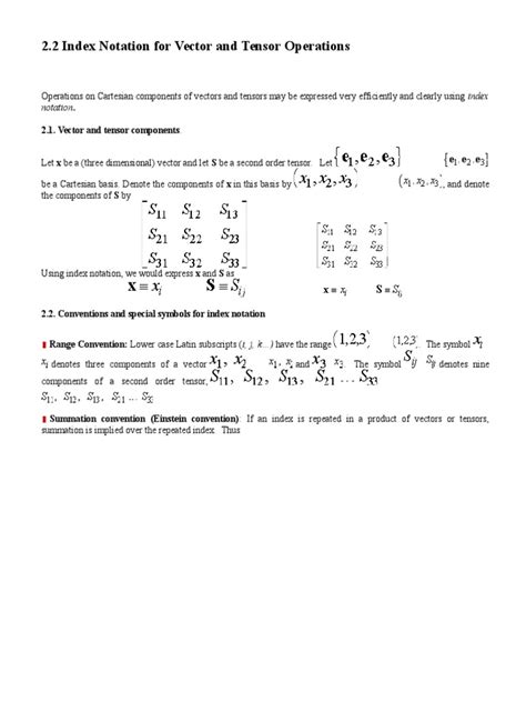 Tensor Notation | PDF | Tensor | Eigenvalues And Eigenvectors