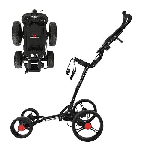 Buy Golf Push Cart Golf Push Cart,4 Wheel,Foldable Golf Cart Easy Push ...