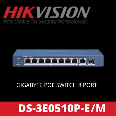 Jual Poe Switch Hikvision 8 Port Ds 3e0510p E M Shopee Indonesia