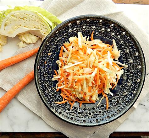 Quick Carrot & Cabbage Slaw - Frugal Hausfrau