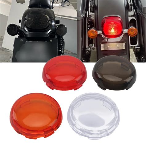 Pcs Motorrad Anzeige Objektiv Abdeckung Blinker Licht Kappe F R Harley