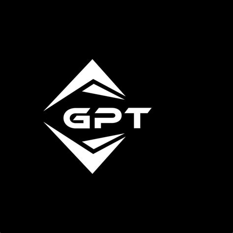 GPT abstract technology logo design on Black background. GPT creative ...