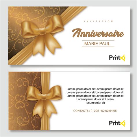 Carte D'anniversaire • Printxi 