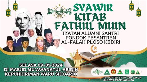 Live Syawir Kitab Fathul Muin Ikatan Alumni Santri Pondok Pesantren