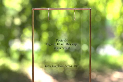 Acrylic Wedding Sign Mockup Copper Pipe Stand Wedding Welcome Mockup