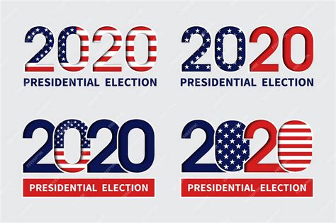 Premium Vector | 2020 us presidential election - logos