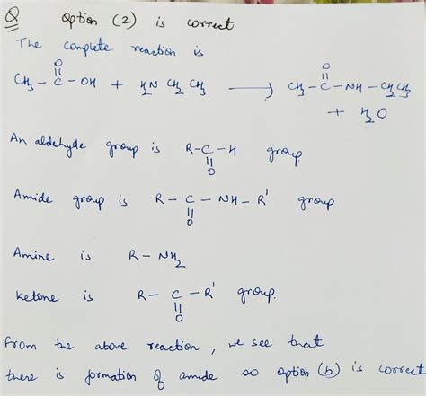 Solved Predict The Product Of Following Reaction CH COOH CH3CH2NH2