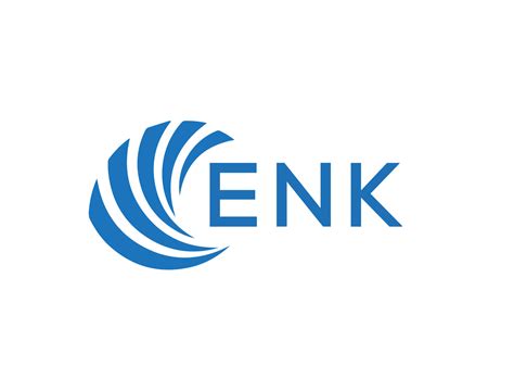 ENK letter logo design on white background. ENK creative circle letter ...