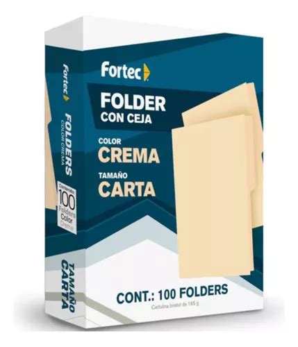 Folder Manila Fortec Carta Color Crema Ceja 1 2 Con 100 Pzas MercadoLibre