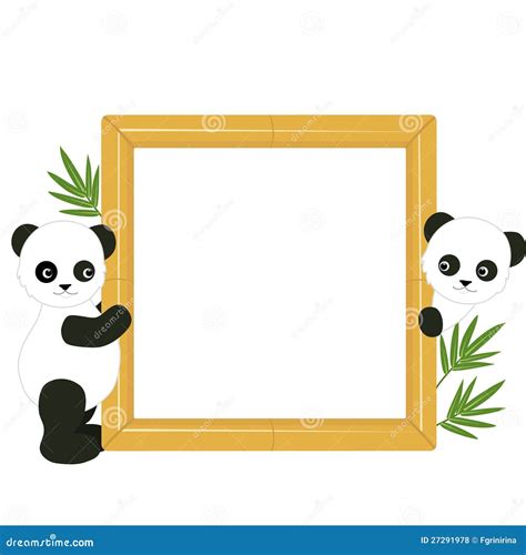 Frame With Pandas Royalty Free Stock Photos Image