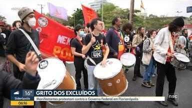 Bom Dia Santa Catarina Manifestantes Protestam Contra O Governo