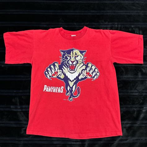 Vintage 1993 Florida Panthers Single Stitch Tee Depop