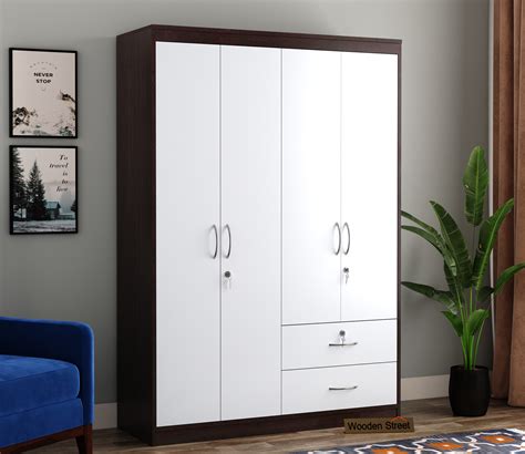 Buy Atlantis Modular 4 Door Cupboard With Drawers Flowery Wenge Frosty