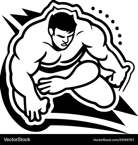 Bodybuilder logo template athlete logo design Vector Image