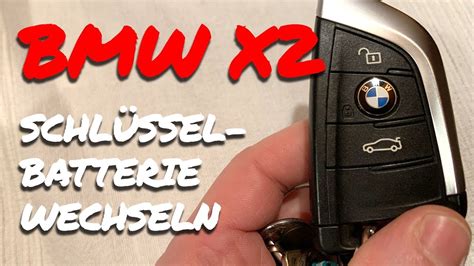 BMW X2 Schlüssel Batterie wechseln YouTube