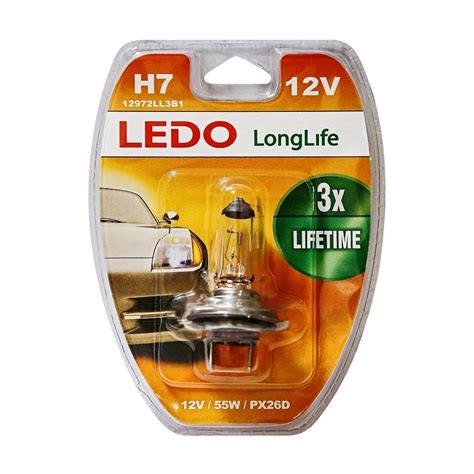 Лампа H7 LEDO LongLife 12V 55W блистер - характеристики и описание