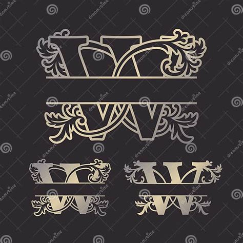 Split Letters Split Monogram Font Split Alphabet Stock Vector