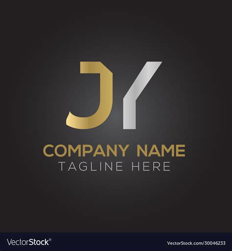 Creative Letter Jy Logo Design Template Initial Vector Image