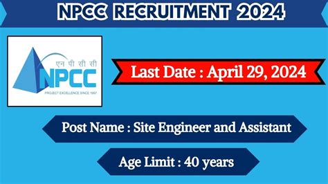 Npcc Recruitment 2024 Check Post Vacancies Salary Age Limit And How