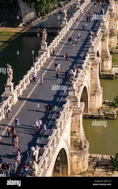 Rome Italy May 27 2018 Ponte Santangelo Saint Angel Bridge