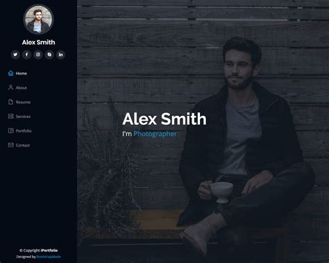 Bootstrap Portfolio Template Free