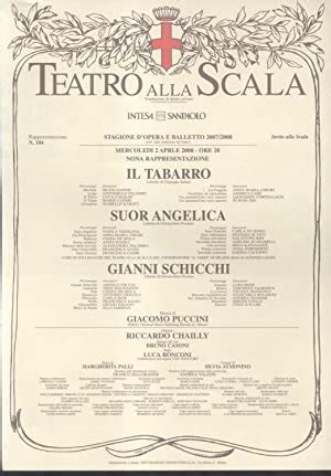 Locandina Originale Del Teatro Alla Scala Di Milano Per Una