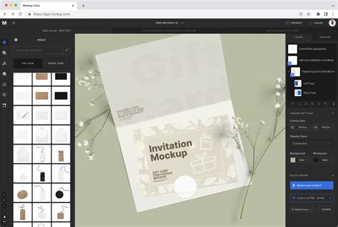 Free Online Invitation Mockup Templates And Items — Mockup Zone