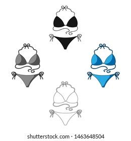 Bikini Icon Cartoon Style Isolated On Stock Vector Royalty Free