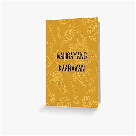 "Maligayang Kaarawan, Filipino birthday card, Tagalog birthday " Greeting Card for Sale by ...