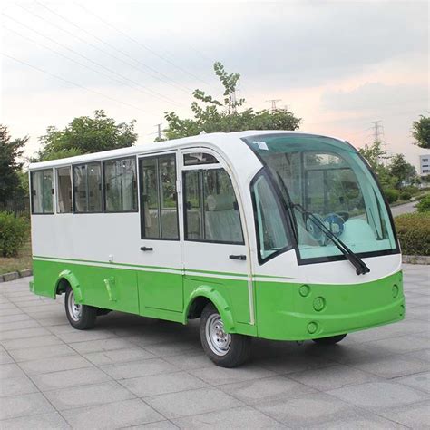 Aluminum Hard Door Electric Shuttle Bus With Seats Dn F