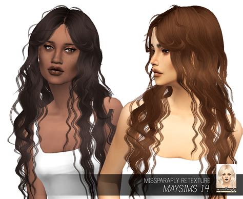 Sims 4 Hairs ~ Miss Paraply Maysims 14 Hair Retextured