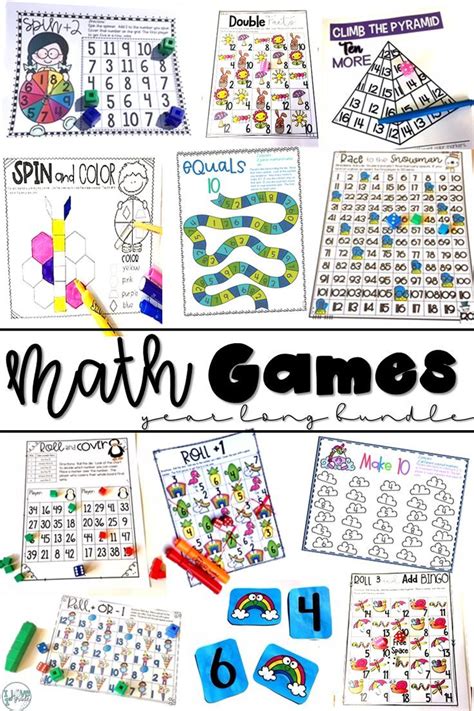 1st Grade Math Games Bundle First Grade Math Centers | Math games, 1st ...