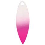 Willowleaf Spinner Blade Sz 3 1 2 WHITE WITH PINK SPLASH