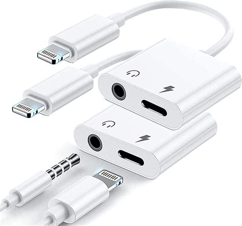 [apple Mfi Certified] Iphone Headphones Adapter Splitter 2 In 1 Dual Lightning